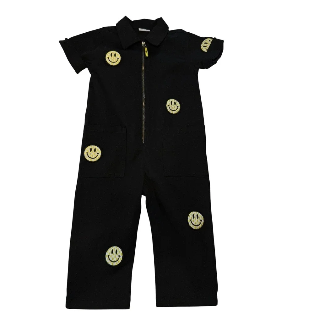 NWOT LITTLE TROUBLE SMILE SQUAD MECHANIC SUIT ZIP FRONT 3T